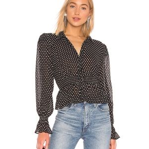 l'academie  Polka Dot Top Size